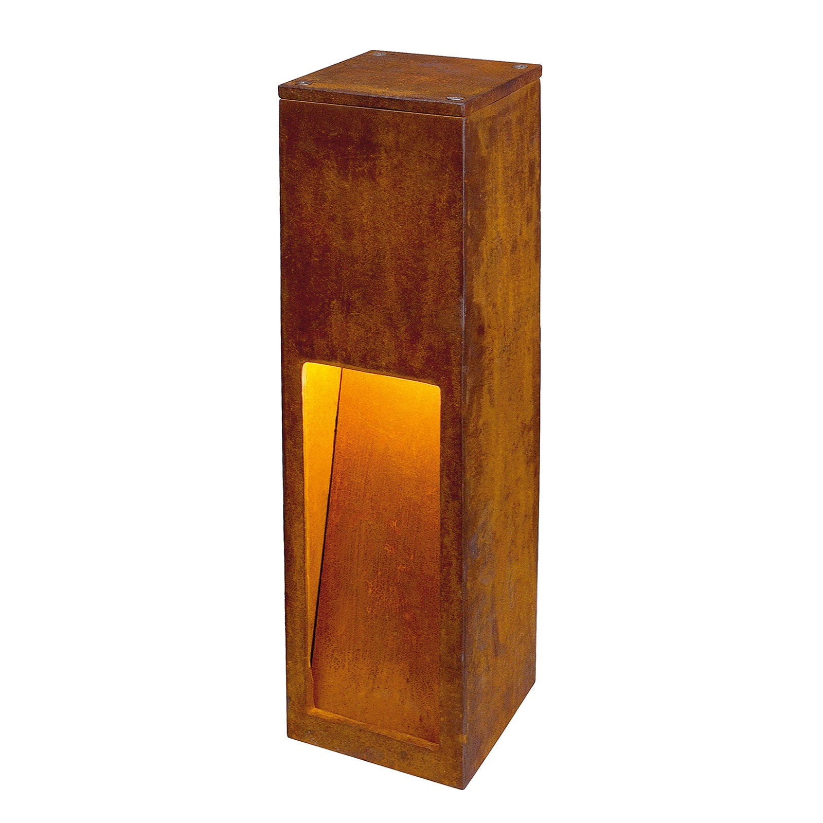 LED stolpelampe Rusty Slot 50 cortenstål rustfarget forfra