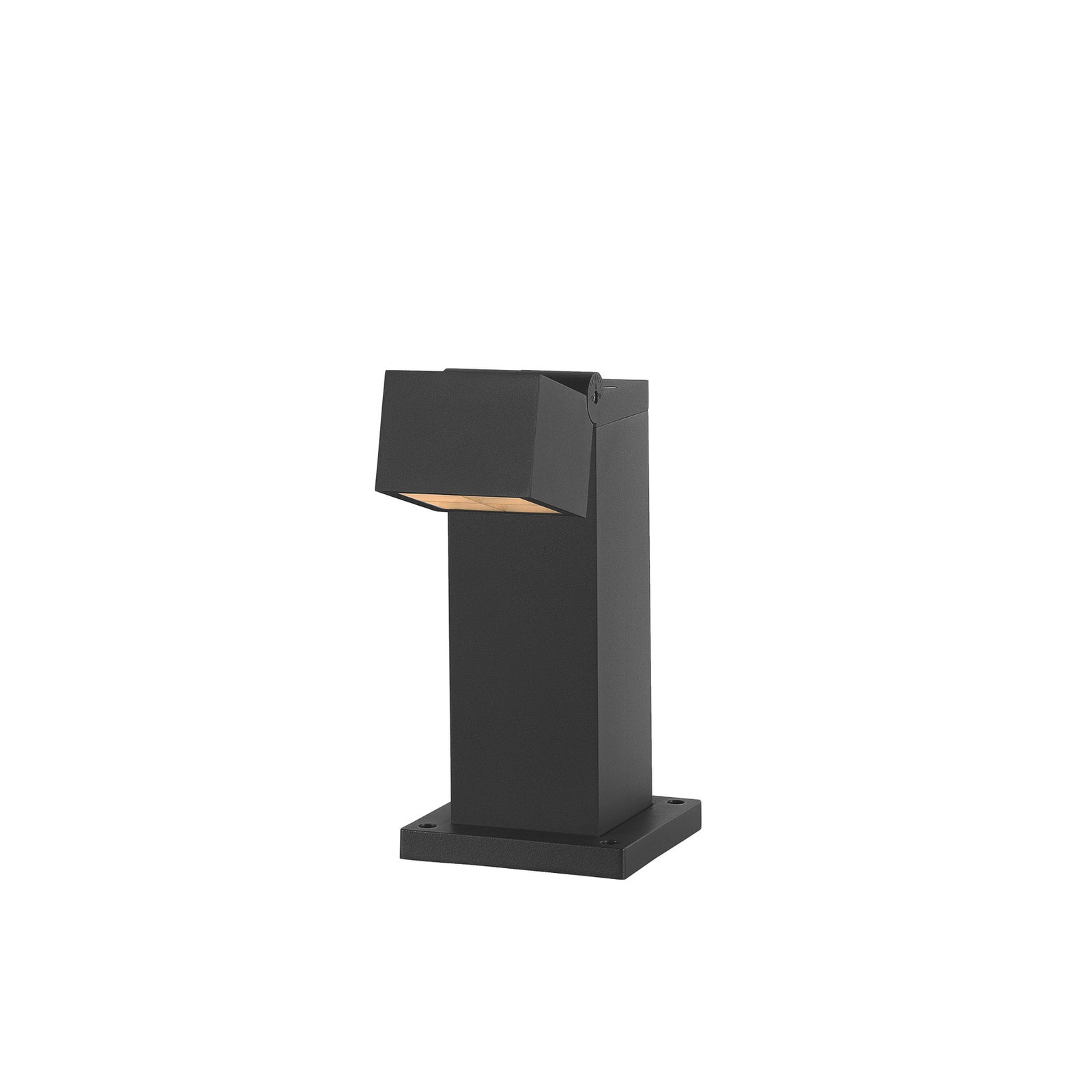 Montert LED stolpelampe S-Cube 35 antrasitt aluminium IP65 i hage