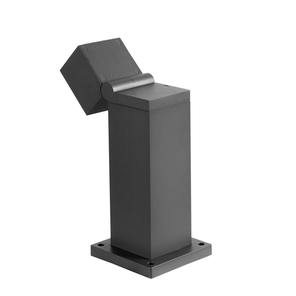LED stolpelampe S-Cube 35 antrasitt aluminium IP65 justerbar lampehode