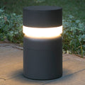 LED stolpelampe Sete mørkegrå aluminium 25 cm IP54 forfra