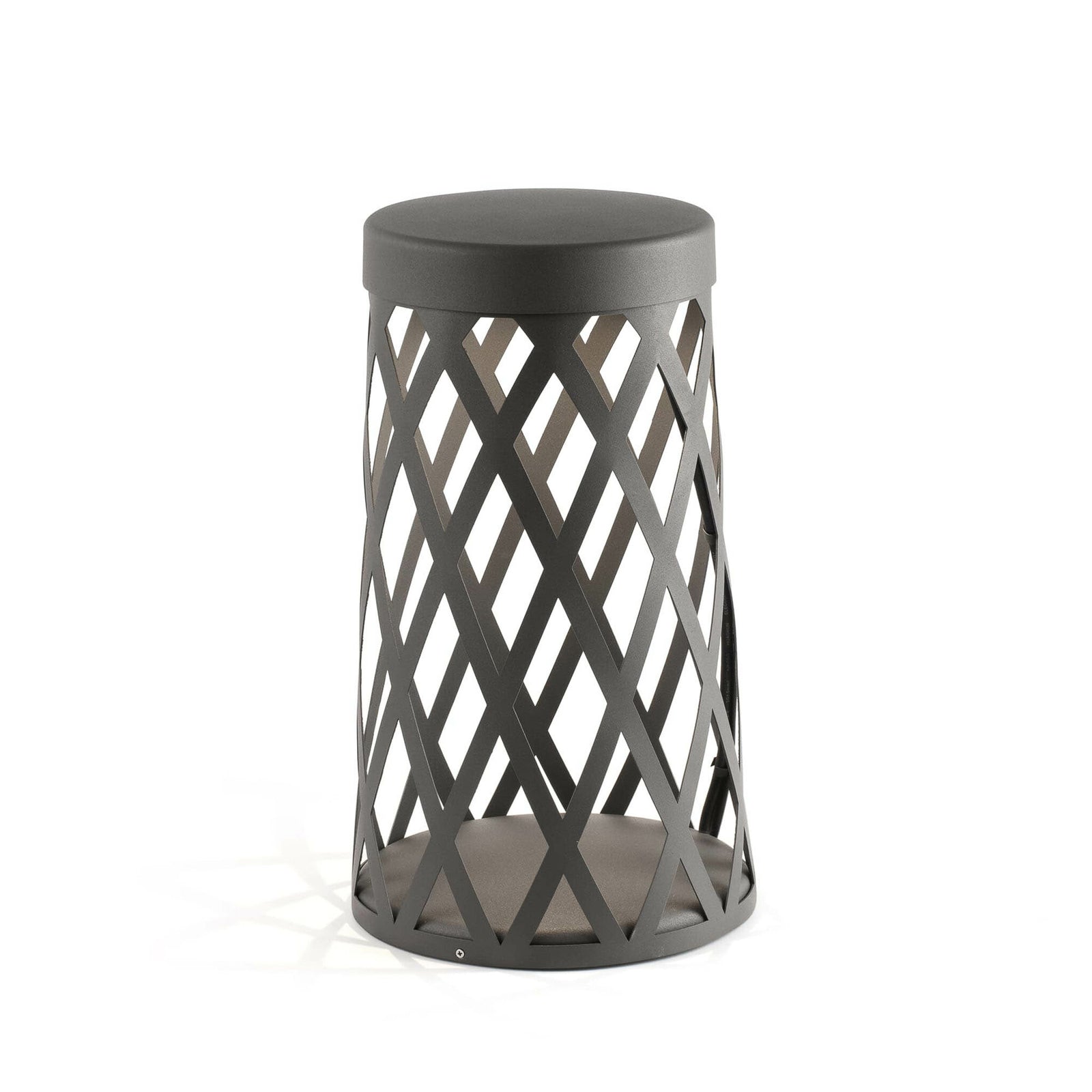 LED stolpelampe Shadow mørkegrå aluminium 45 cm IP65 forfra
