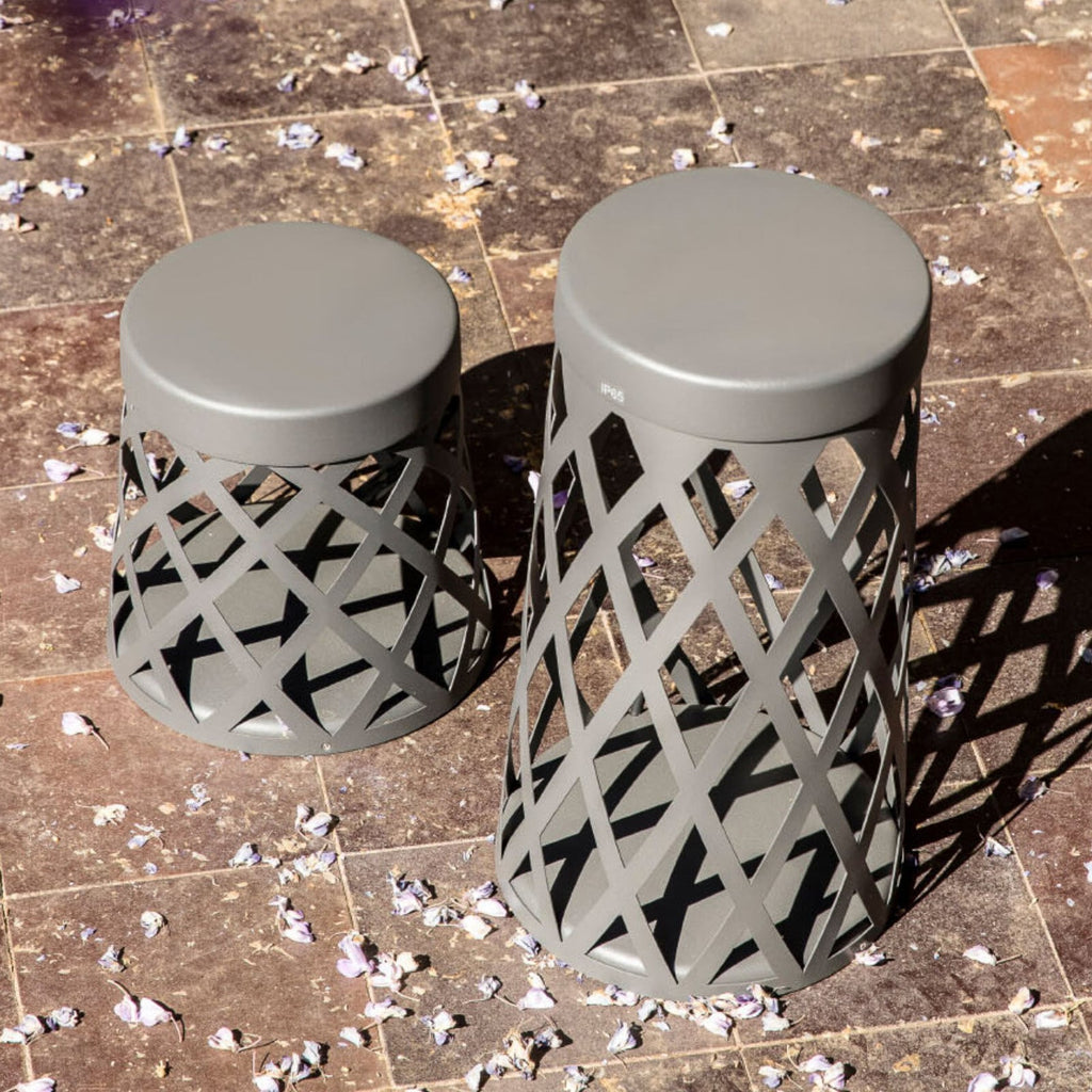 LED stolpelampe Shadow mørkegrå aluminium 45 cm IP65 bakside