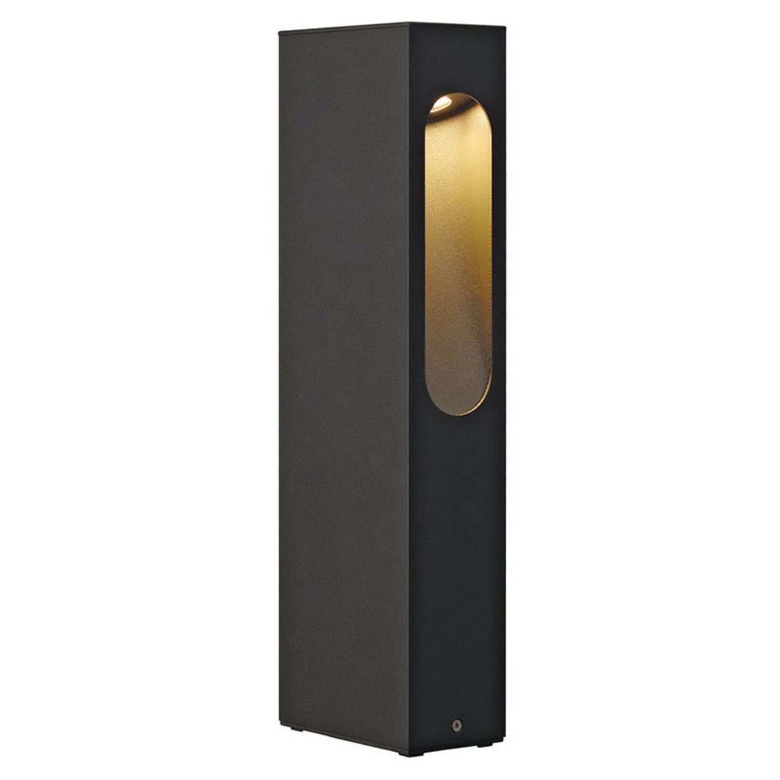 LED stolpelampe Slotbox antrasitt aluminium 40 cm IP44 forfra