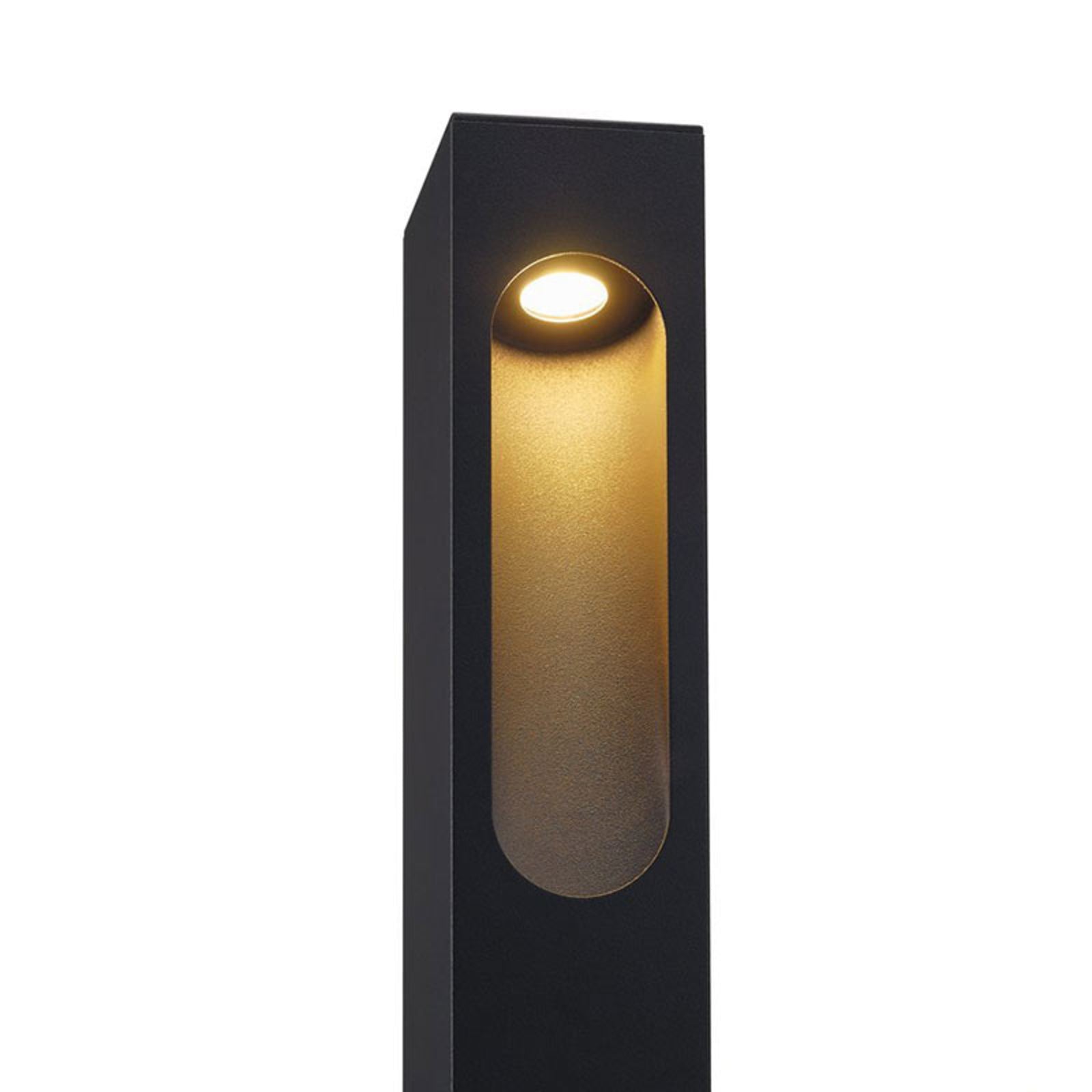 Detalj av LED stolpelampe Slotbox antrasitt aluminium 40 cm IP44