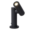 LED stolpelampe Tatum med svingbar spot grafitt IP65 forfra