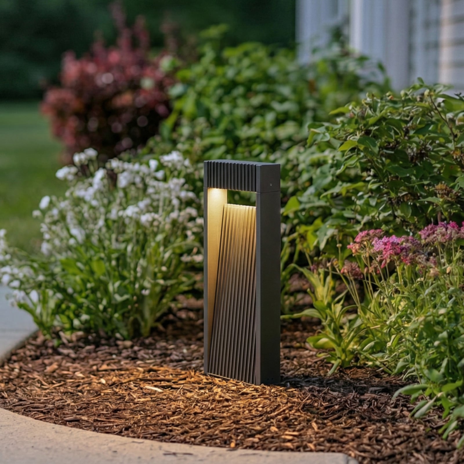LED stolpelampe Tavion antrasitt aluminium 40 cm bakside