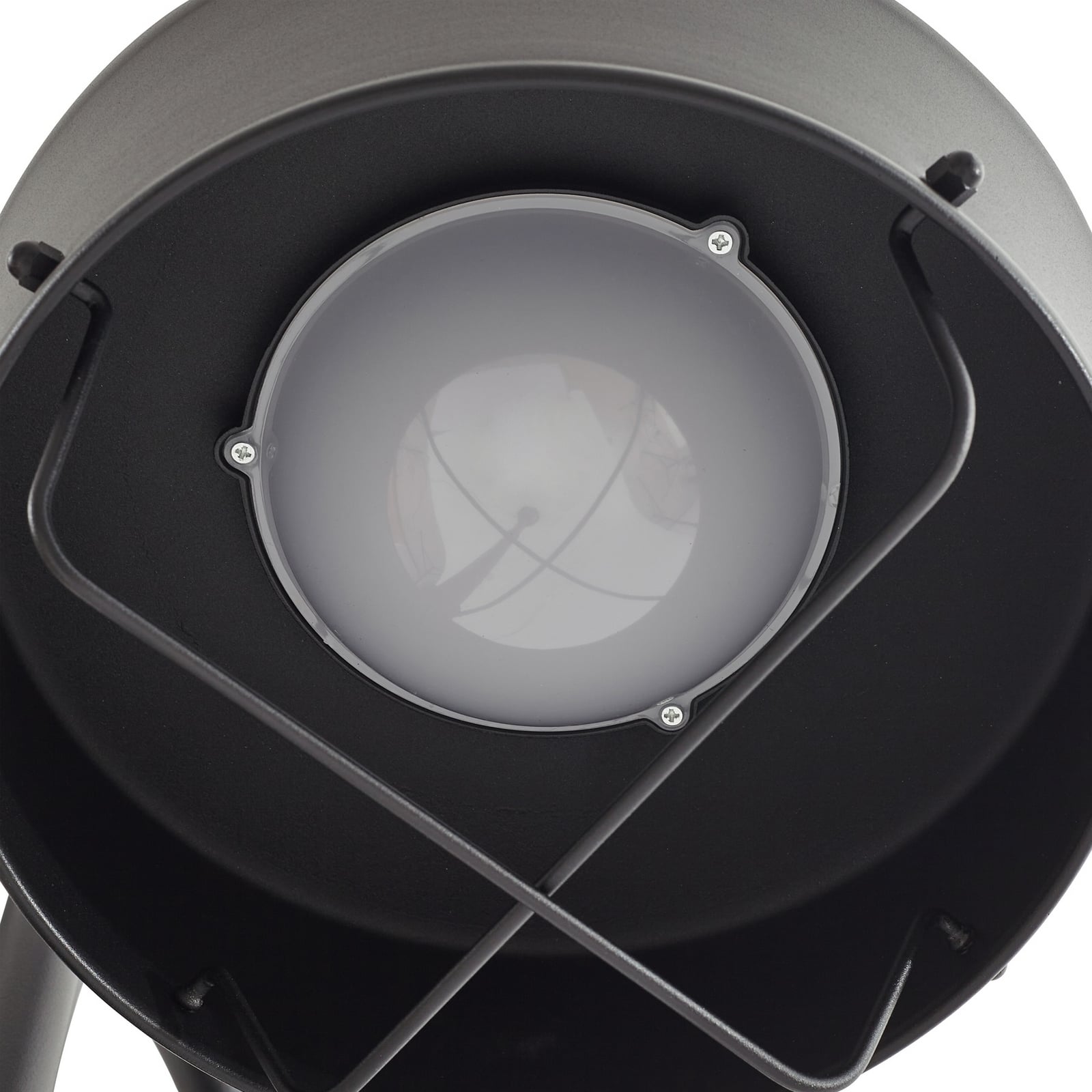 Oversikt av LED stolpelampe Thorus svart 3-lys 204 cm IP44