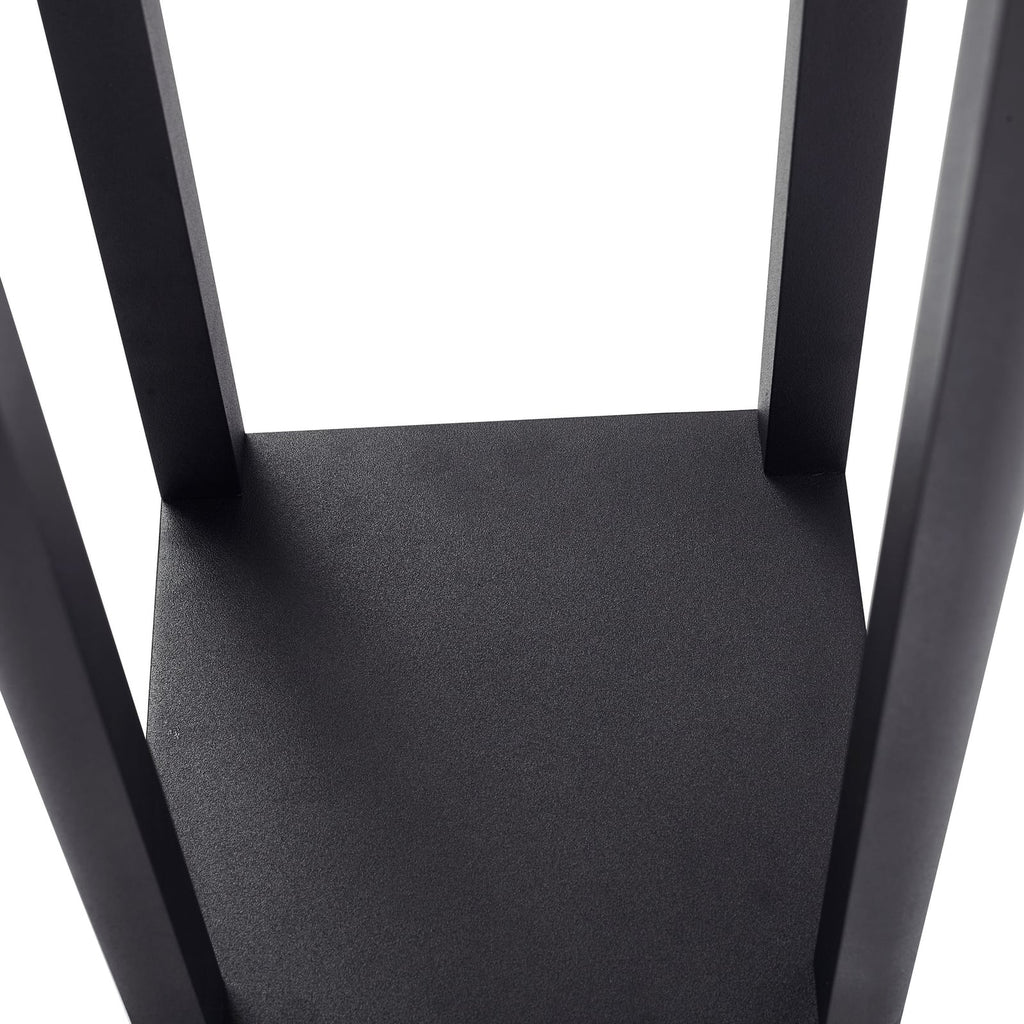 LED stolpelampe Thorvid svart aluminium i hage