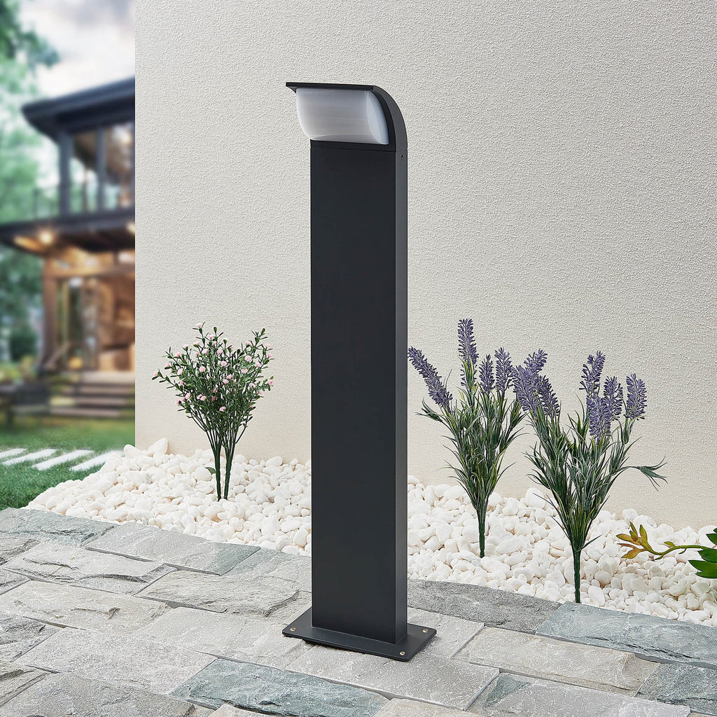 LED stolpelampe Tinna antrasitt 60 cm IP65 detalj av lampehode