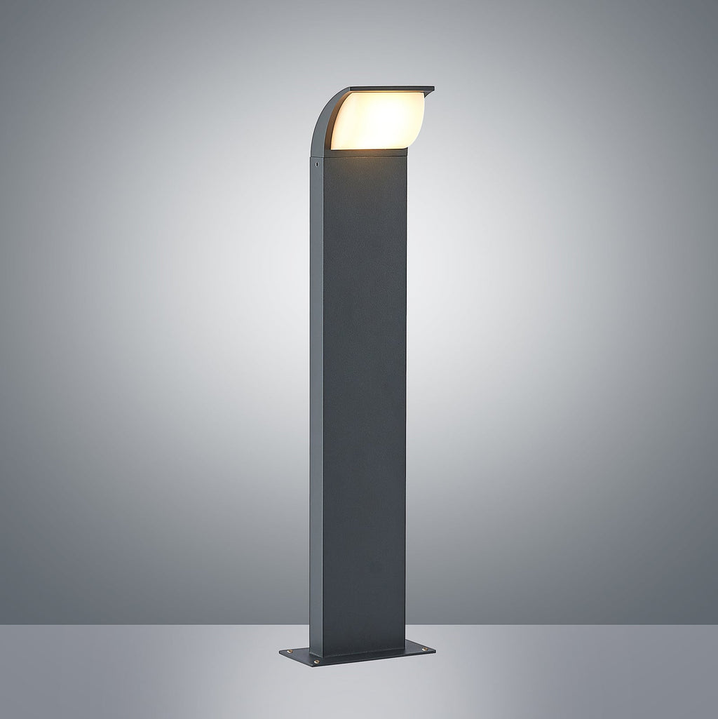 LED stolpelampe Tinna antrasitt 60 cm IP65 lysbilde i mørket