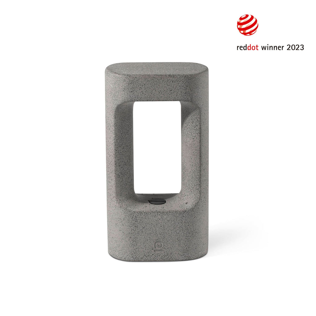 LED stolpelampe Totem betong grå 28,5 cm IP55 bakside