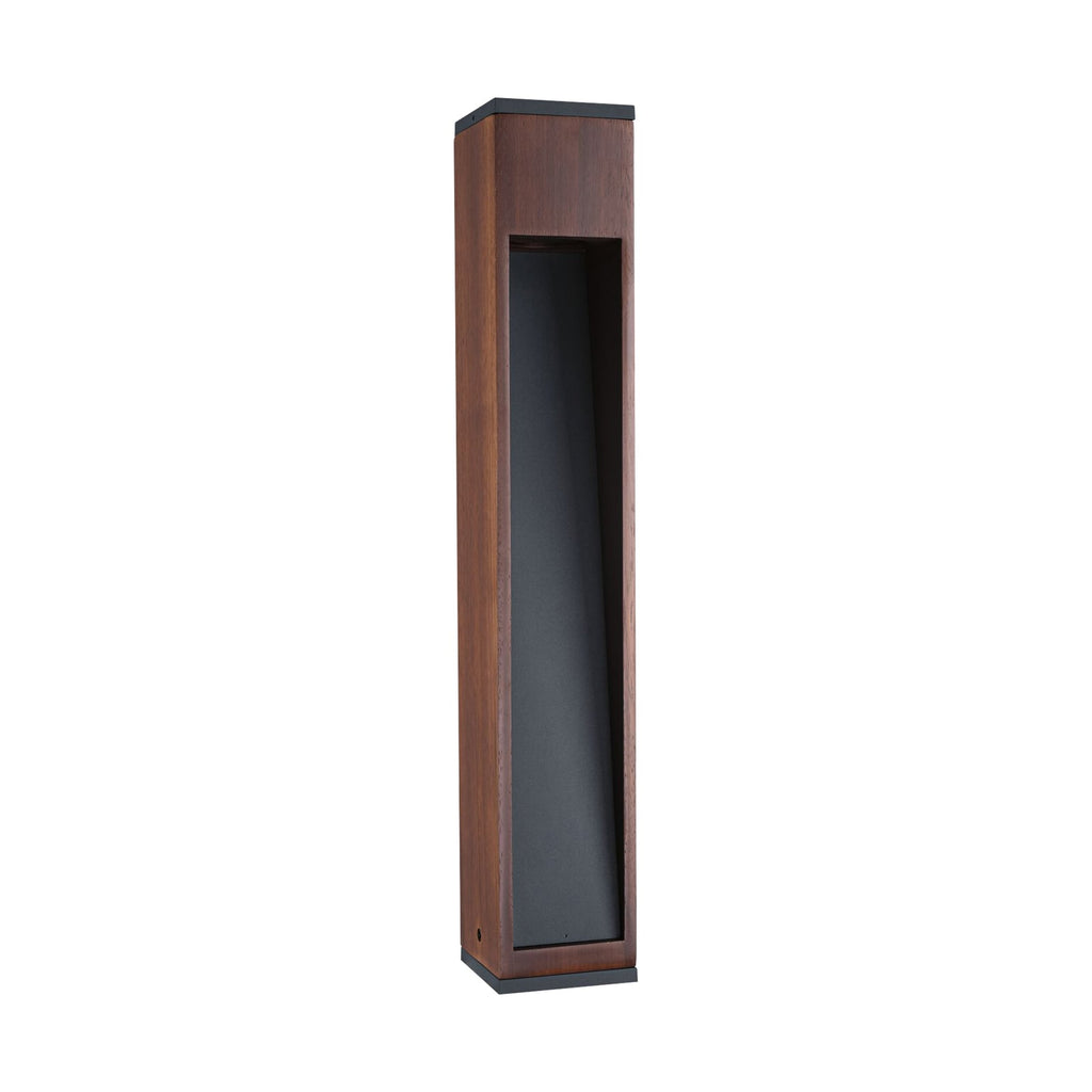 Detalj av LED stolpelampe Trabia tre og metall 60 cm IP44