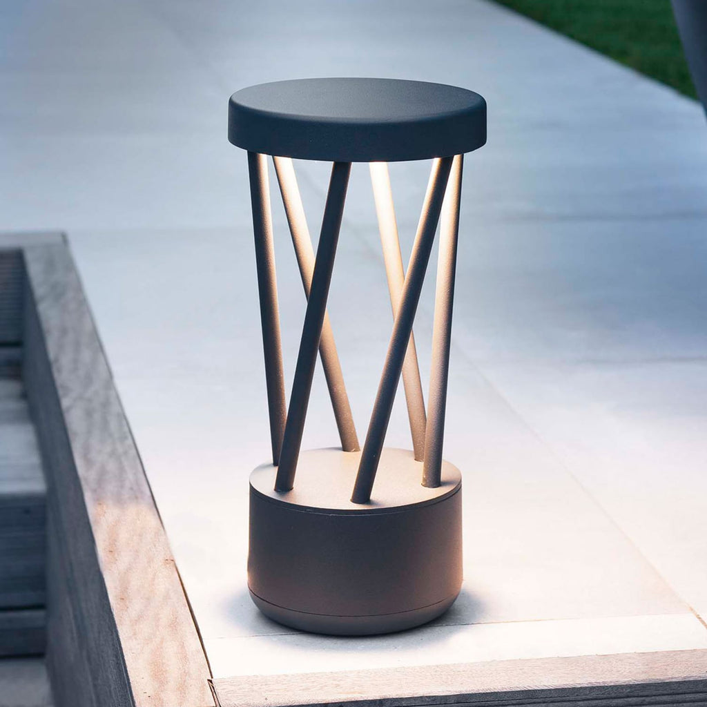 LED stolpelampe Twist antrasitt forfra