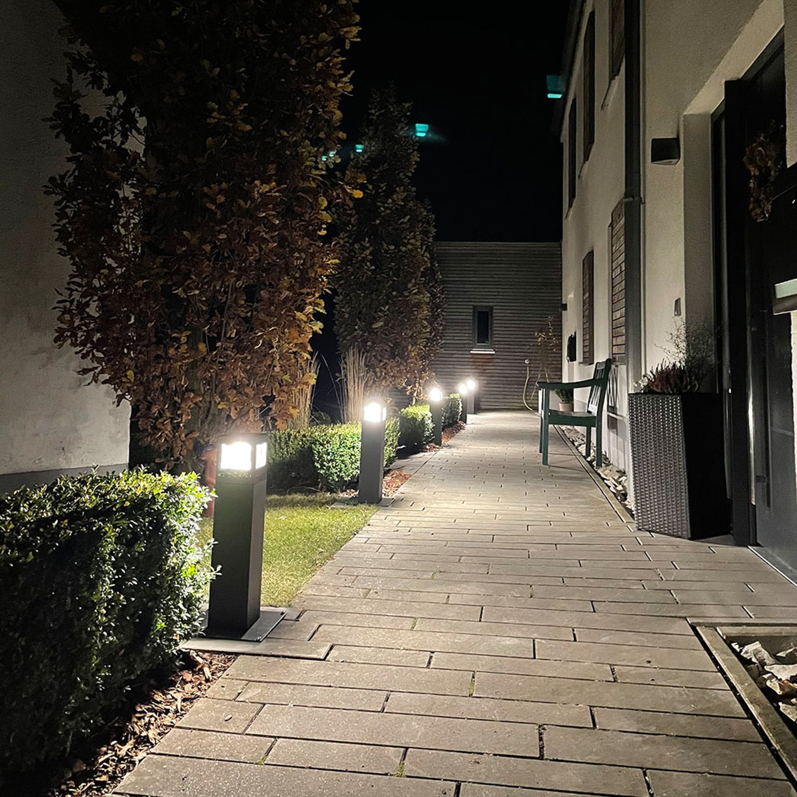 LED stolpelampe WAY grå aluminium 20 cm IP65 forfra