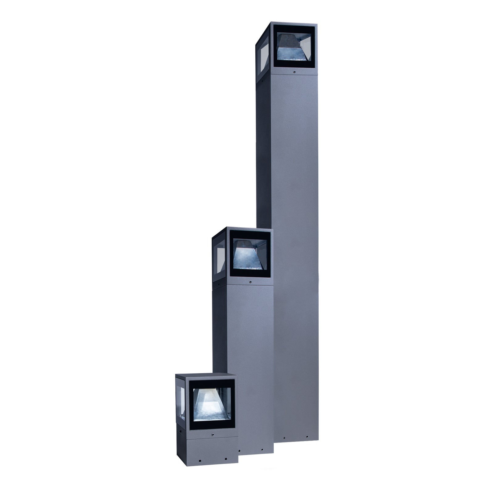 LED stolpelampe WAY grå aluminium 20 cm IP65 nærbilde