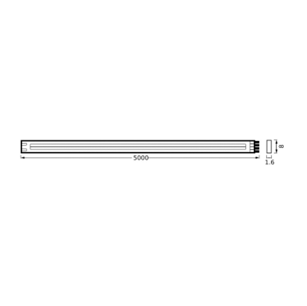 Detalj av LED-stripe COB 5m 24W 3000K varmhvit med bryter LEDVANCE