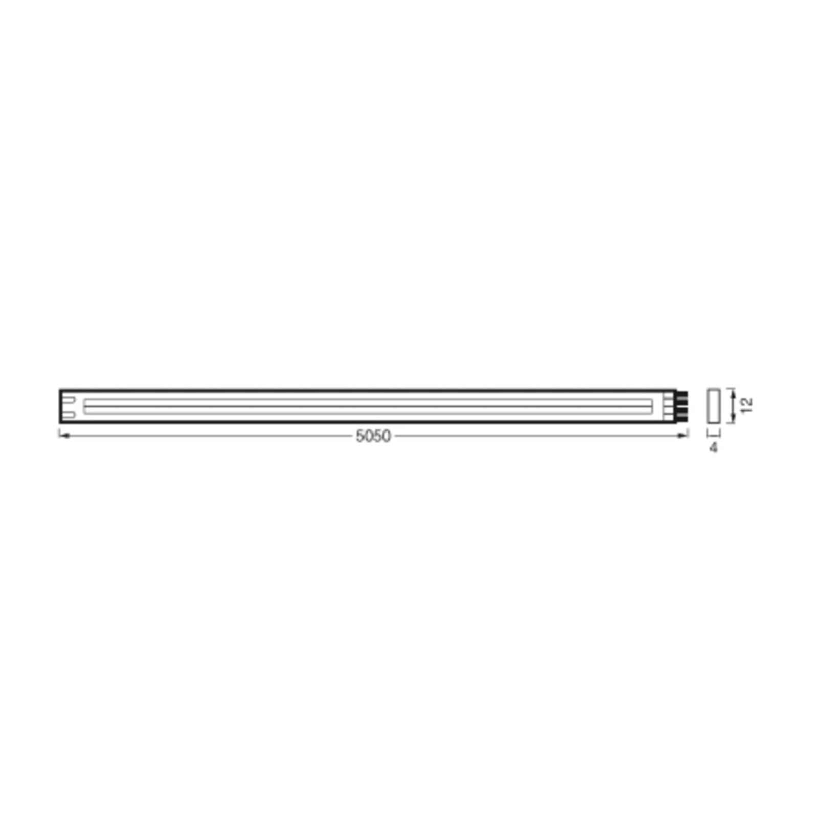 LED-stripe COB IP44 varmhvit 505 cm 24W med bryter bakside