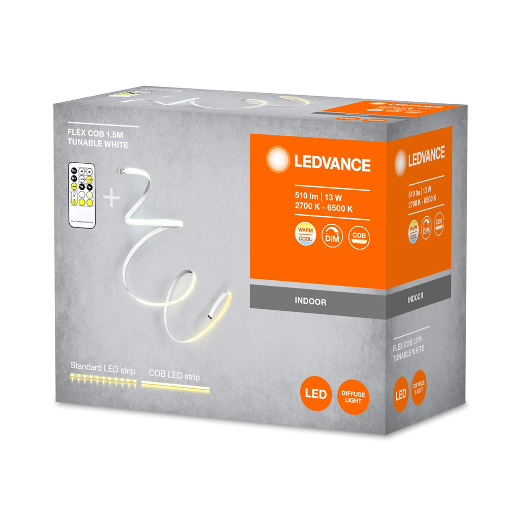 Nærbilde av COB LED-lys på LED-stripe COB justerbar fargetemperatur 1,5m 13W dimbar LEDVANCE