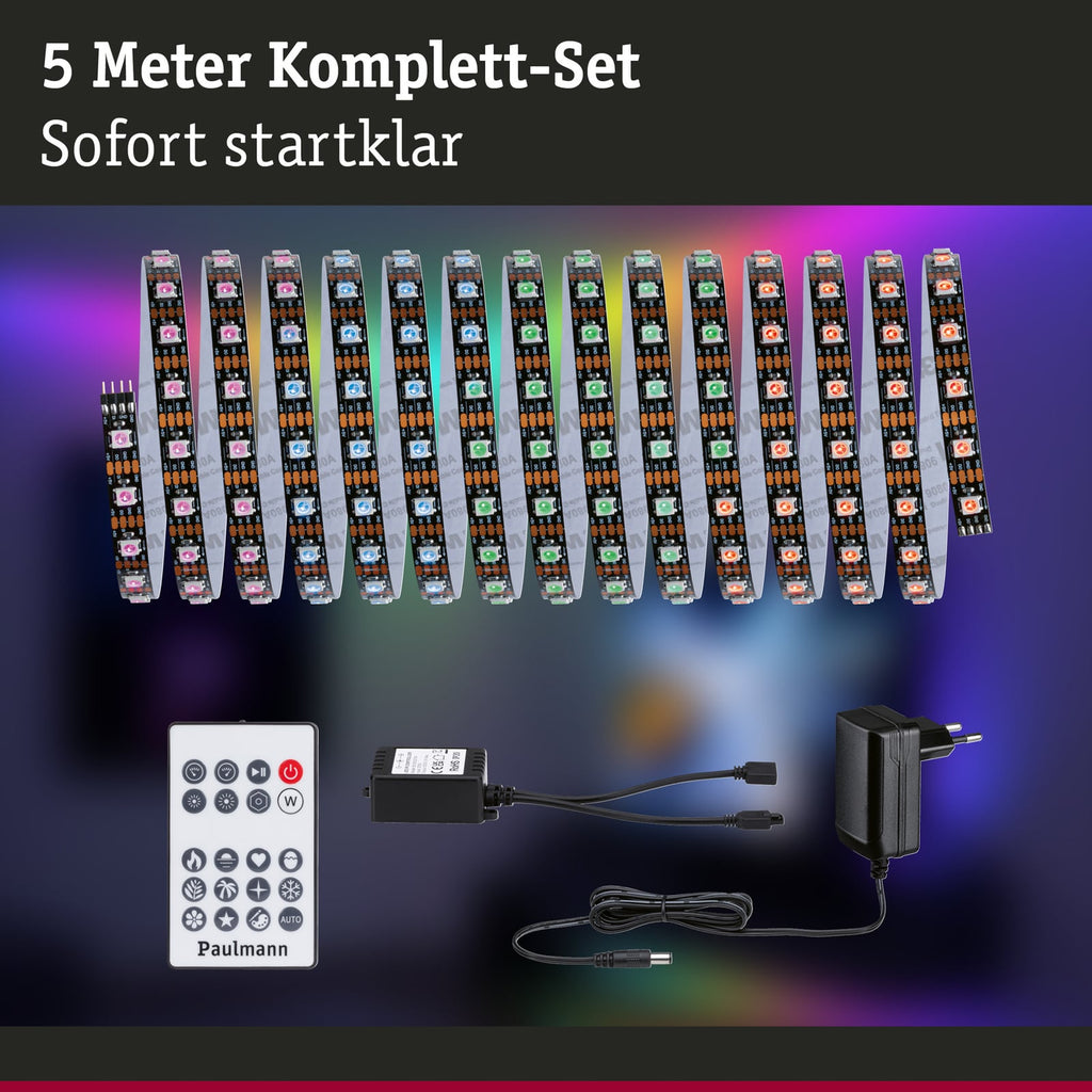Fjernkontroll til LED-stripe EntertainLED RGB sett 5m dimbar med fjernkontroll - Paulmann