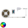 LED-stripe Flow RGB selvklebende 500 cm med fjernkontroll forfra