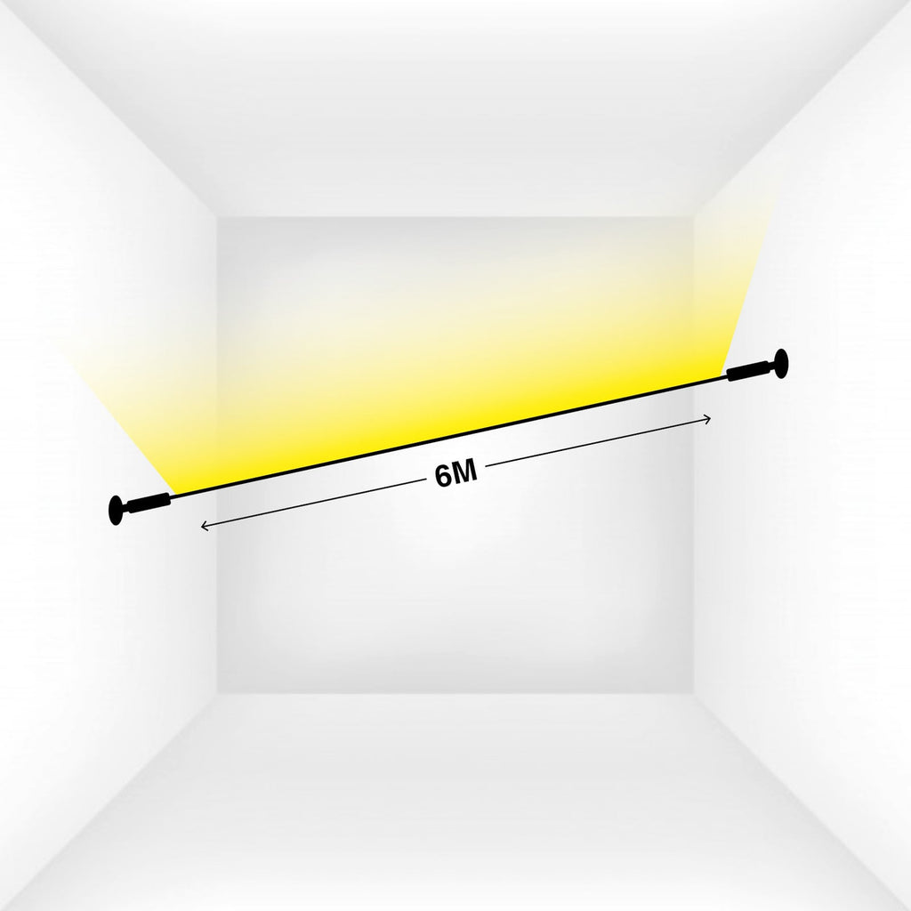 LED-stripe hengende profil SkyLine svart 600 cm bakside