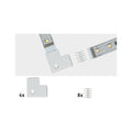 LED-stripe hjørnekobling 90° 4-pakning hvit MaxLED - Paulmann for tilpasning i hjørner