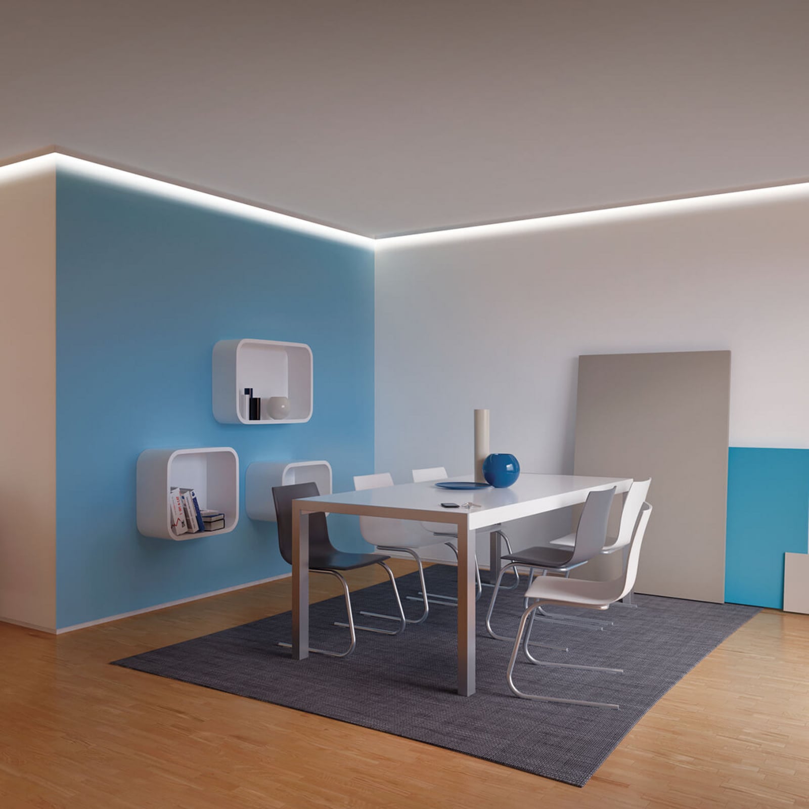 LED-stripe hjørneprofil plast grå 200 cm Paulmann bakside