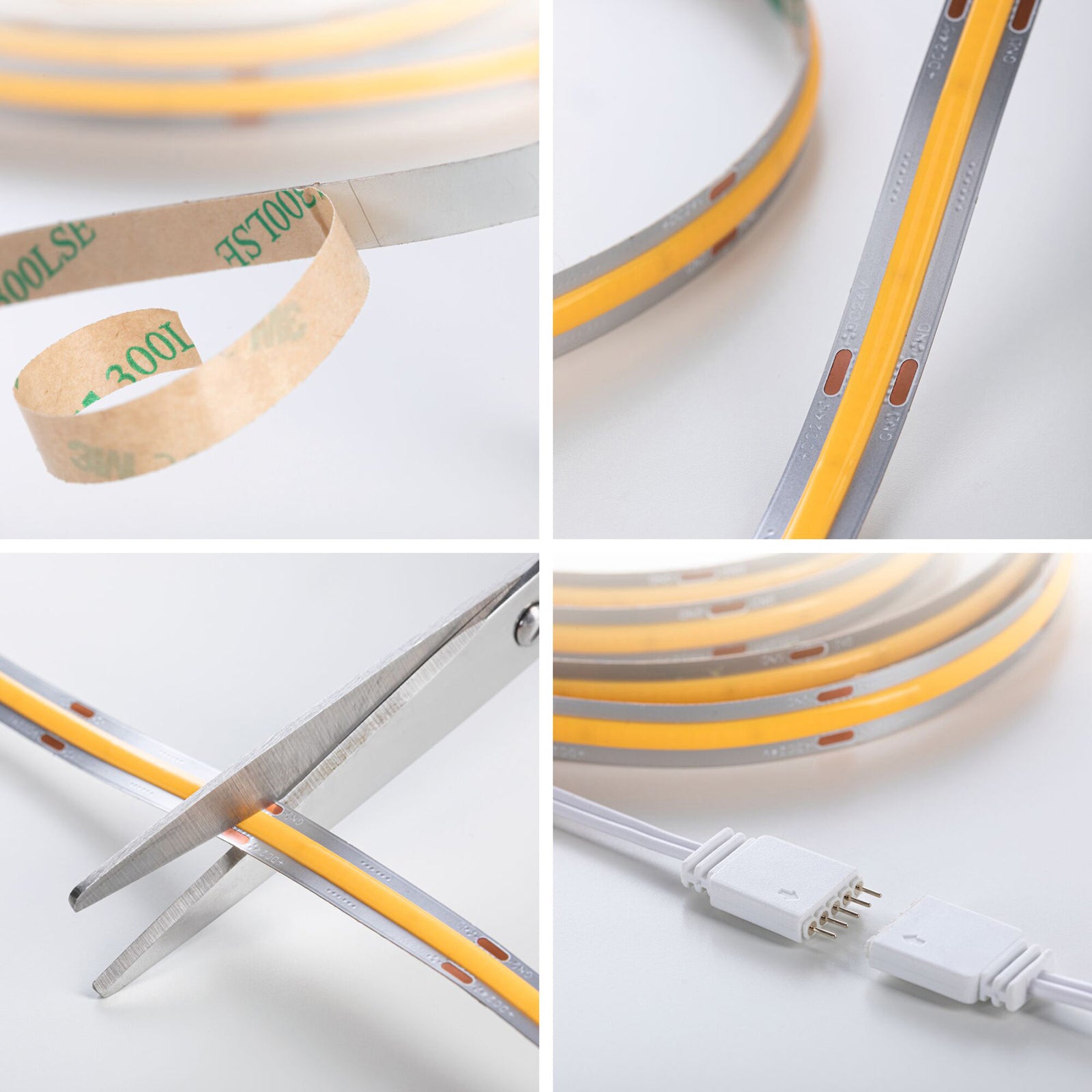 LED-stripe MaxLED 1000 COB basissett lys i mørkt rom