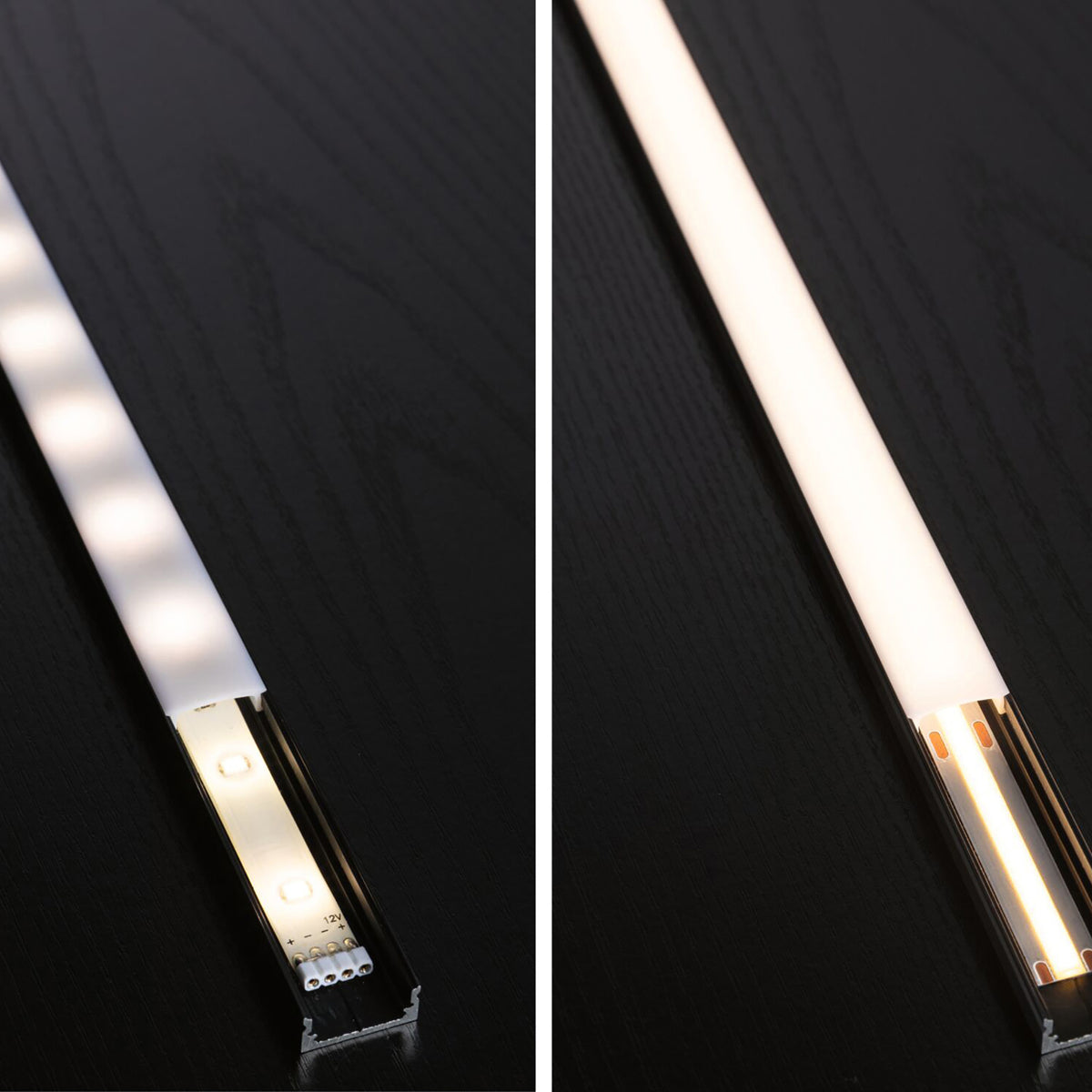 LED-stripe MaxLED 1000 COB basissett nærbilde av COB-LED teknologi