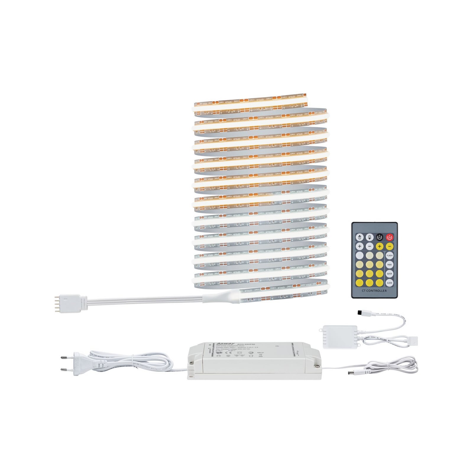LED-stripe MaxLED 1000 basissett 3m CCT dimbar 31W Paulmann fjernkontroll
