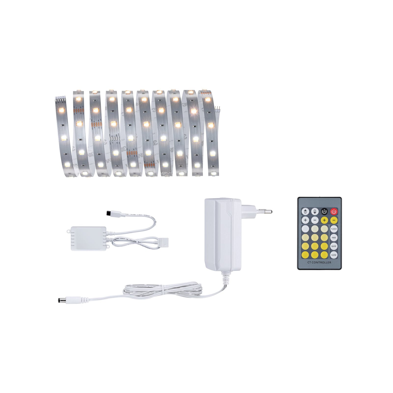 LED-stripe MaxLED 250 basissett 3m dimbar med fjernkontroll forfra