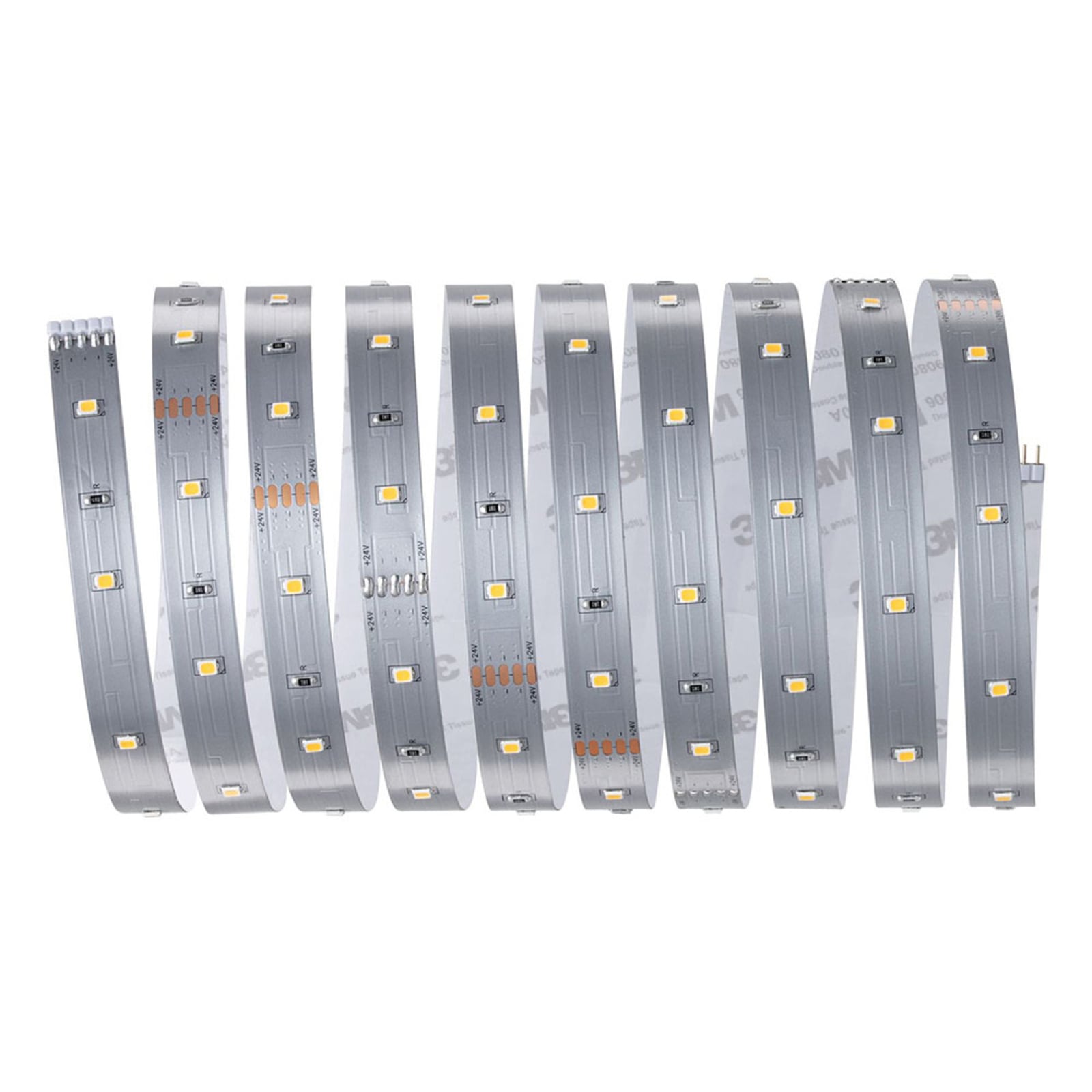 Montert LED-stripe MaxLED 250 basissett 3 m varmhvit dimbar 12W på vegg