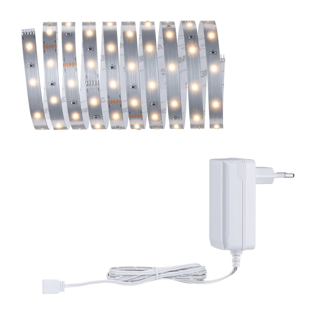 Nærbilde av LED-dioder på LED-stripe MaxLED 250 basissett 3 m varmhvit dimbar 12W