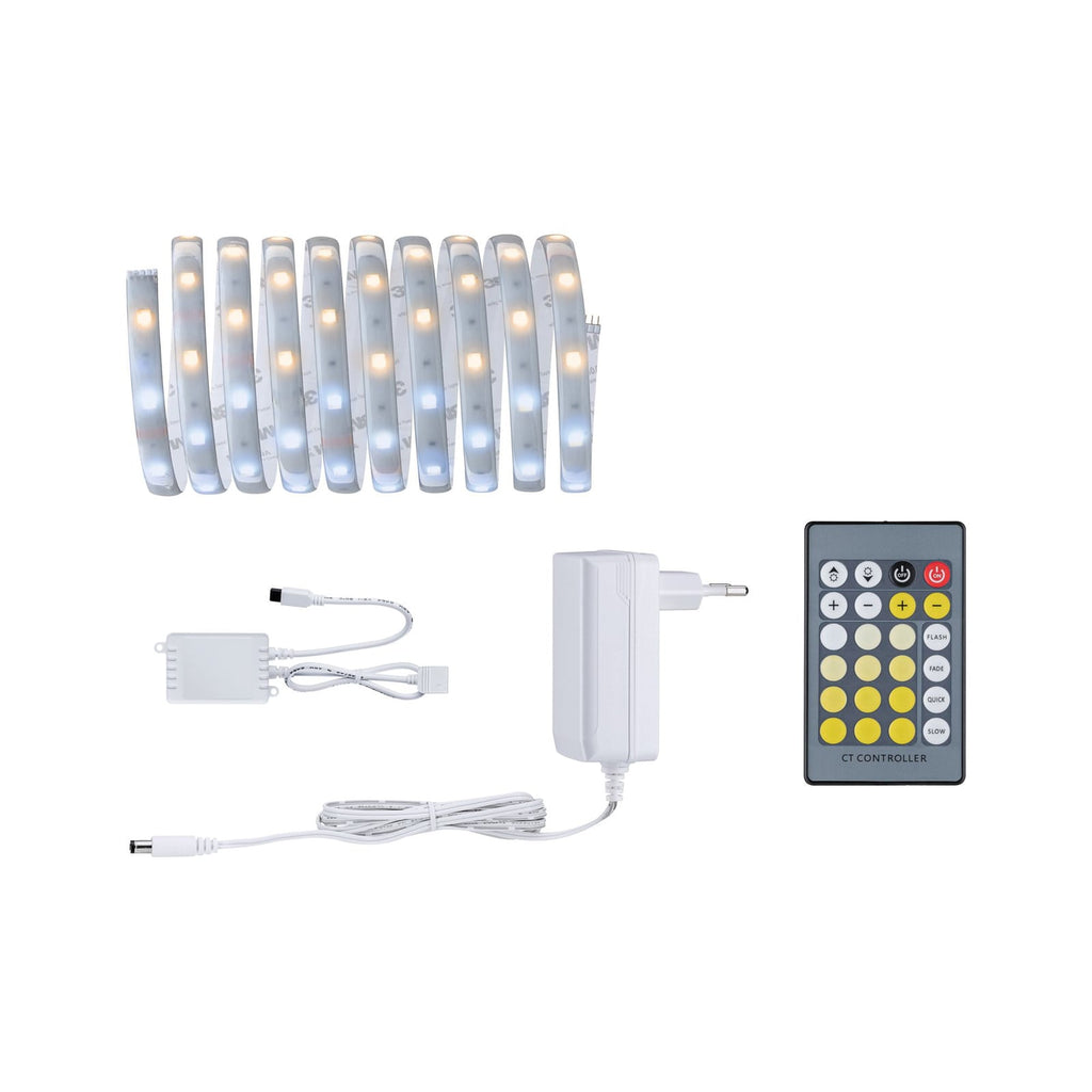 LED-stripe MaxLED 250 basissett CCT dimbar 3m IP44 Paulmann forfra
