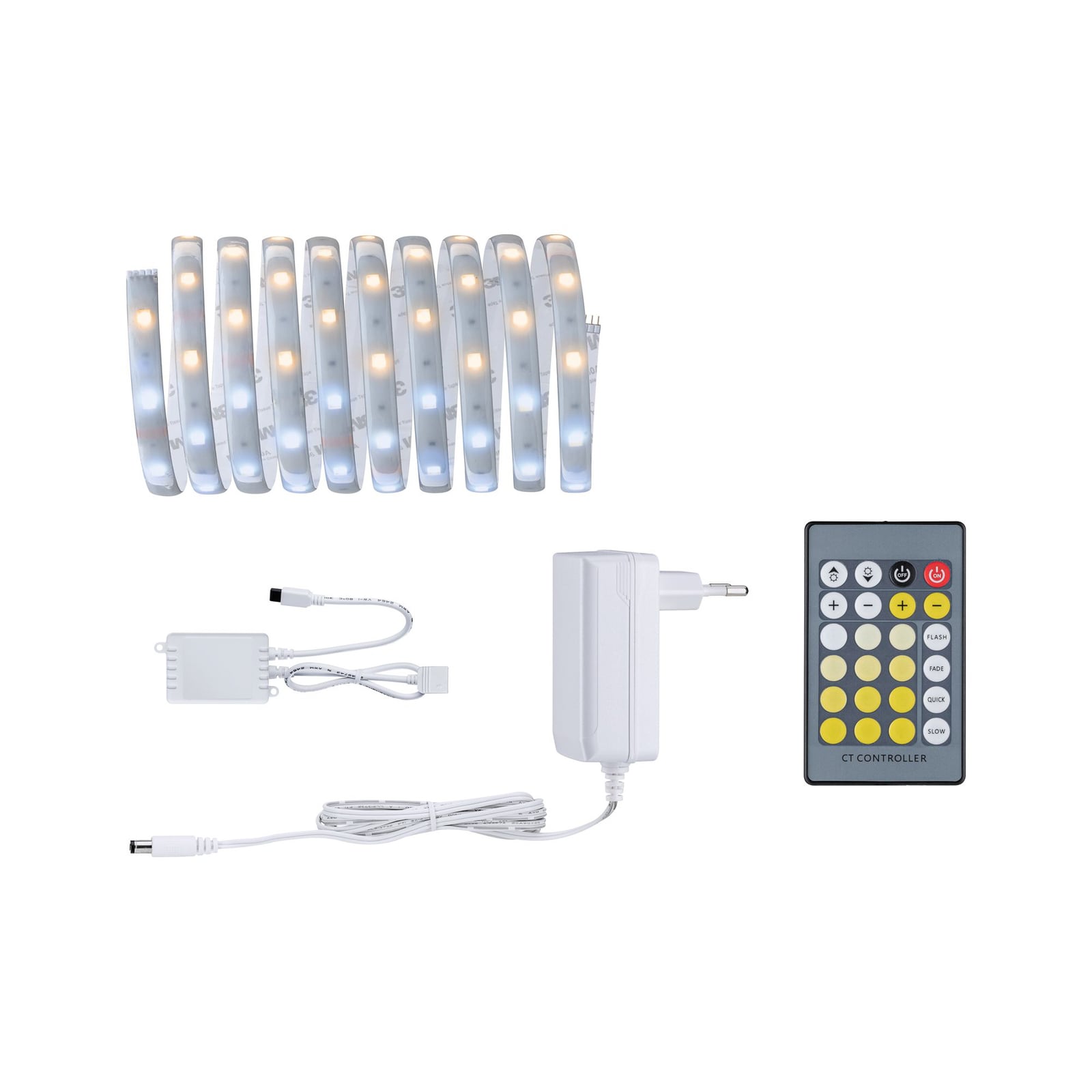 LED-stripe MaxLED 250 basissett CCT dimbar 3m IP44 Paulmann forfra
