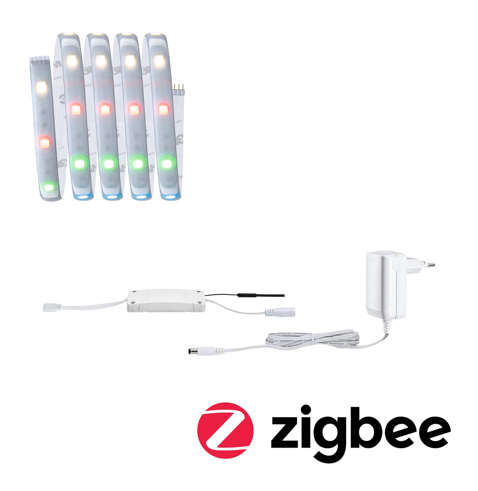LED-stripe MaxLED 250 basissett RGBW ZigBee dimbar 150 cm forfra