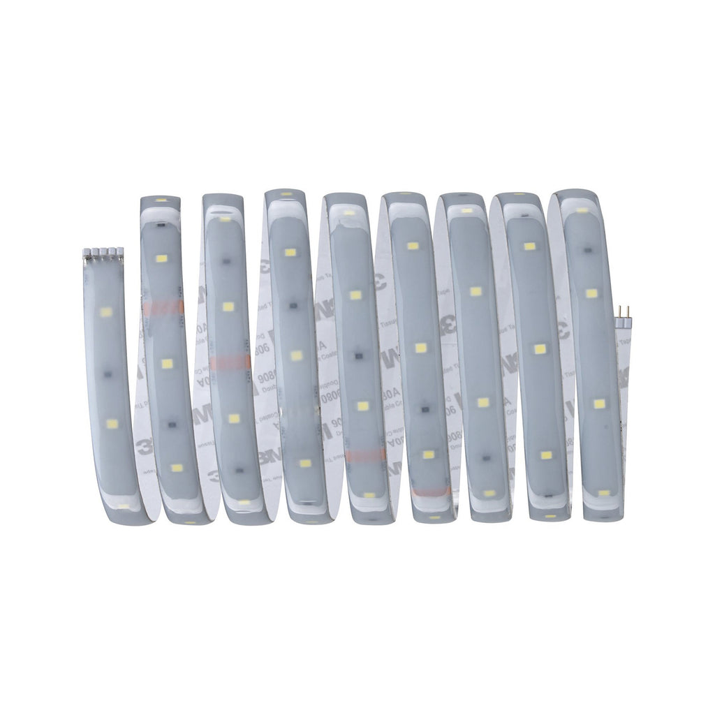 LED-stripe MaxLED 250 dimbar kaldhvit IP44 bakside med selvklebende tape