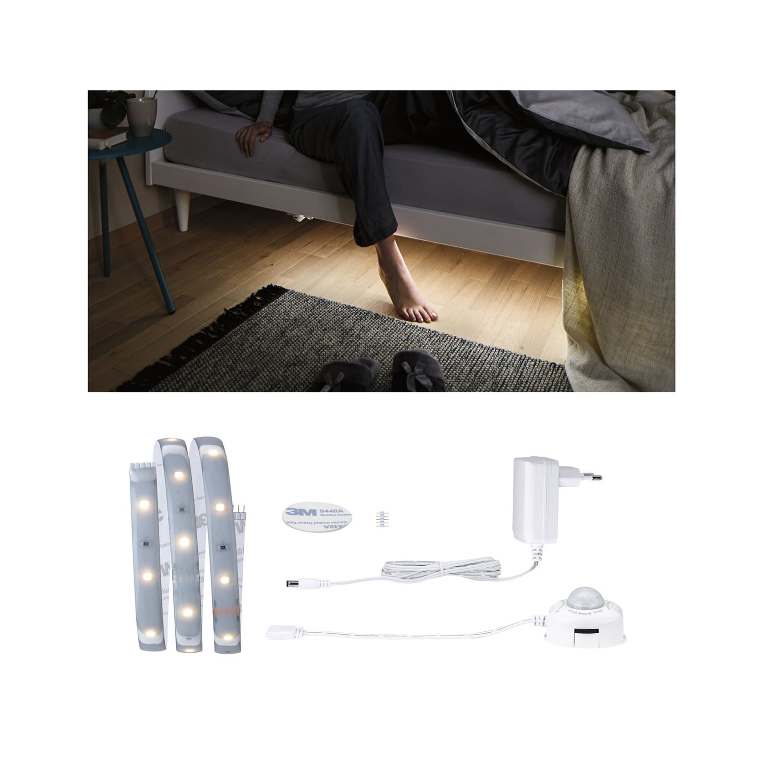 LED-stripe MaxLED 250 med bevegelsessensor bakside