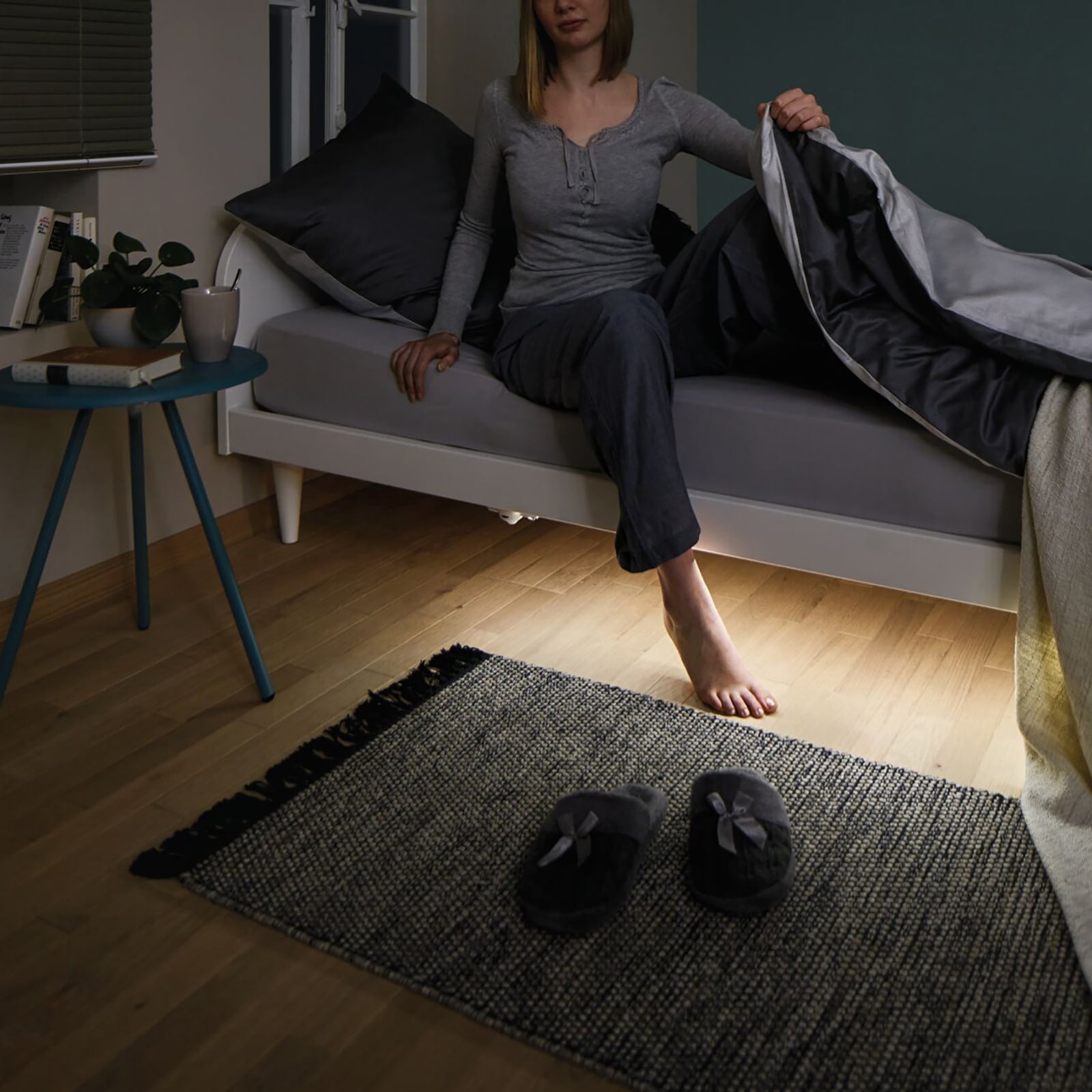 LED-stripe MaxLED 250 med bevegelsessensor visning av strømkontakt
