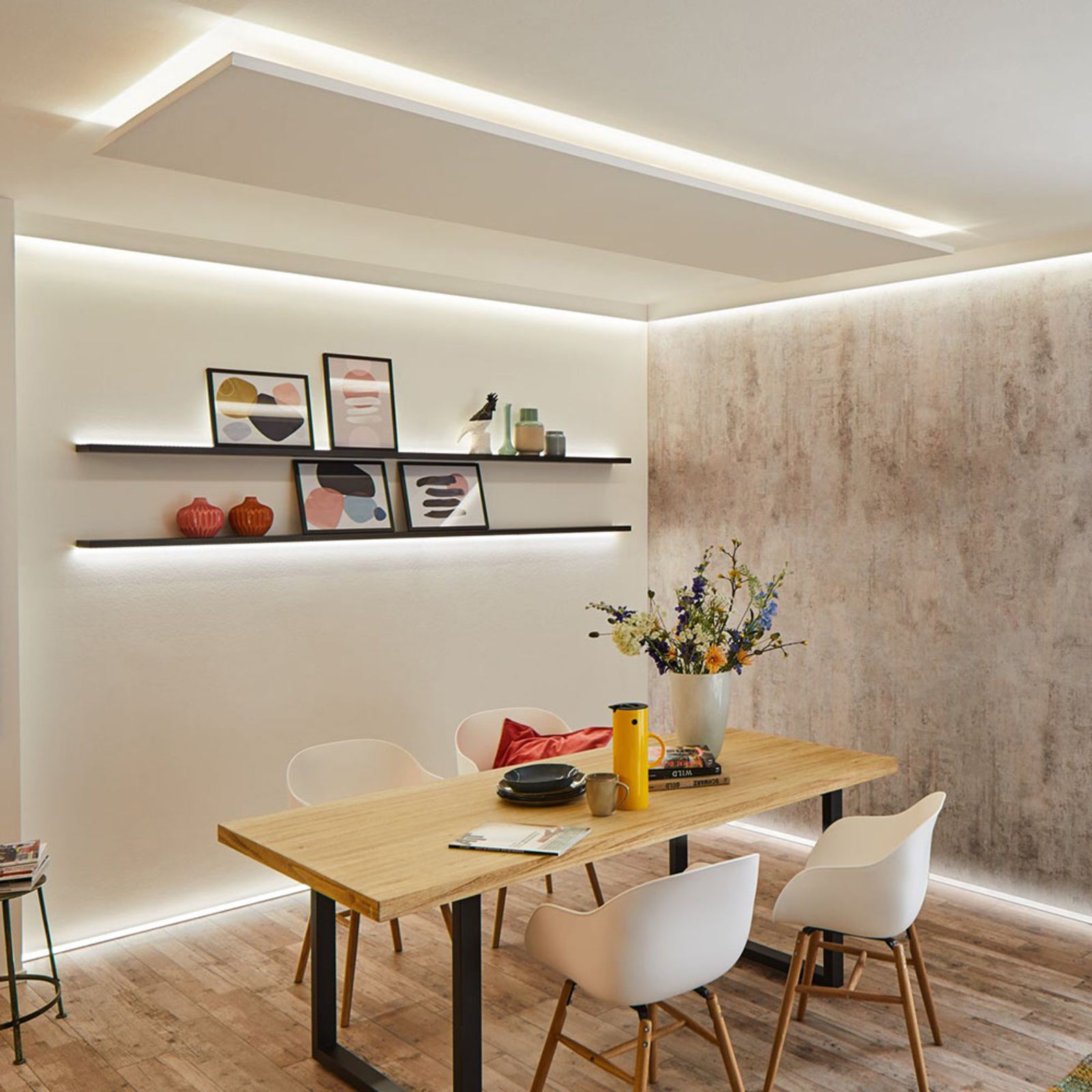LED-stripe MaxLED 250 utvidelse RGBW 100 cm dimbar - Paulmann montert i interiør