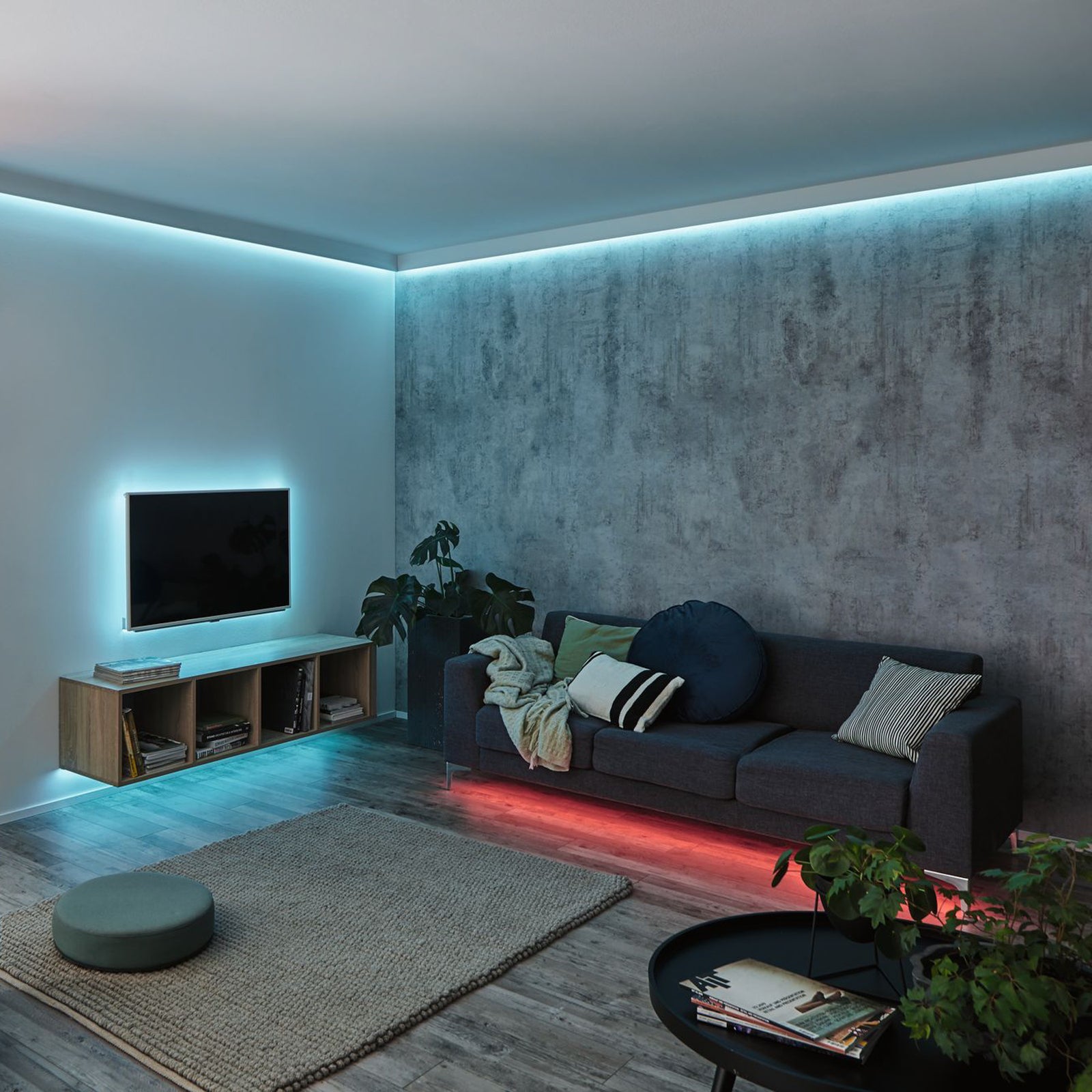 Montert LED-stripe MaxLED 250 utvidelse RGBW IP44 250 cm dimbar - Paulmann i rom