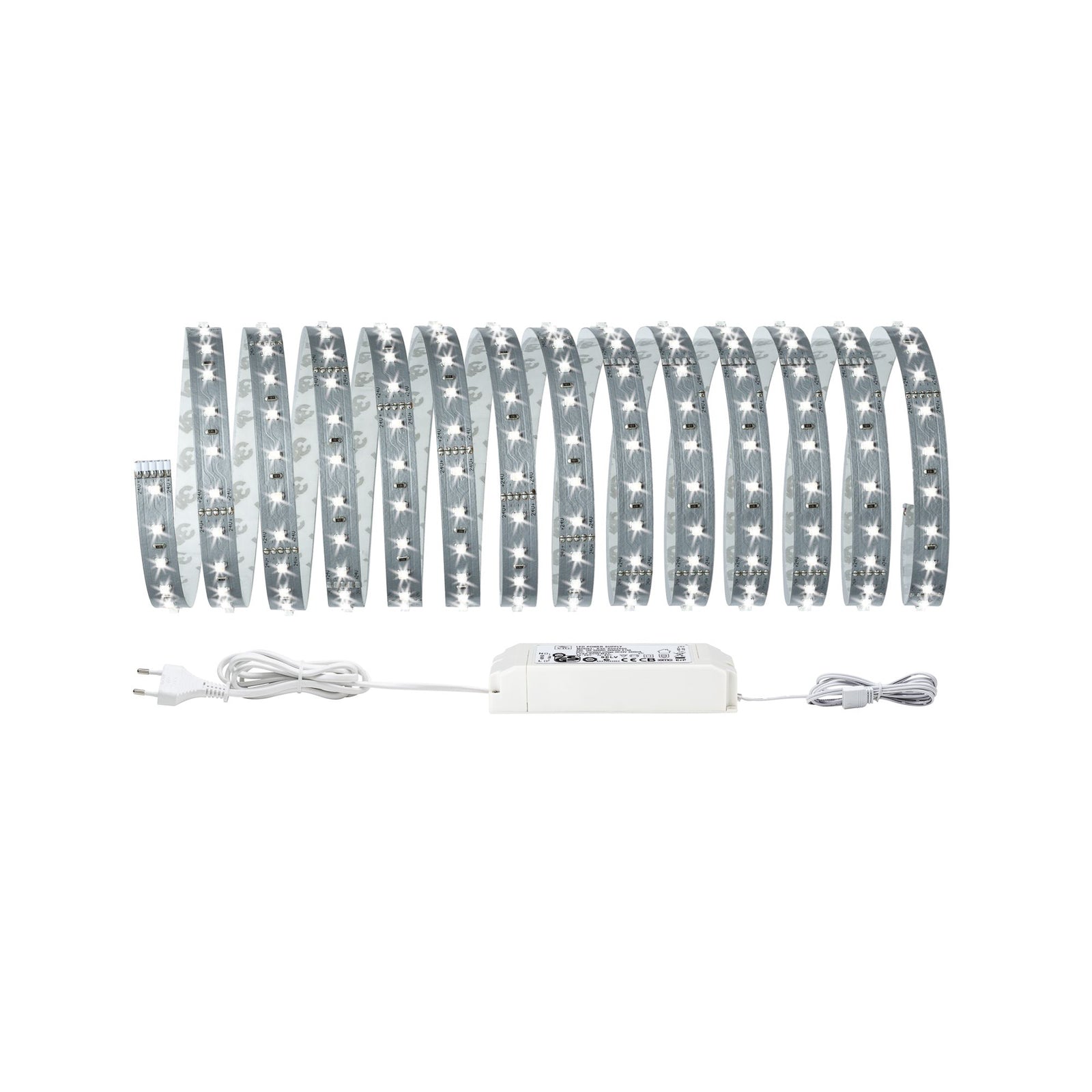 LED-stripe MaxLED 500 basissett dagslyshvit 5m 28W dimbar forfra