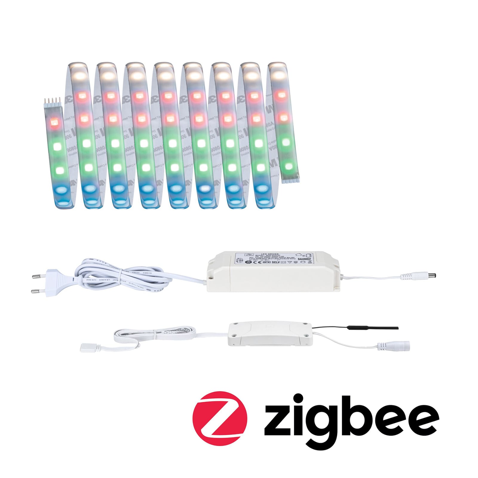 LED-stripe MaxLED 500 basissett RGBW ZigBee dimbar 300 cm IP44 Paulmann forfra