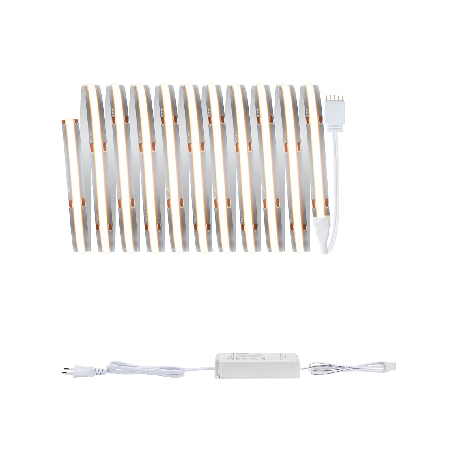 LED-stripe MaxLED 500 COB basissett 3m 18W varmhvit dimbar forfra