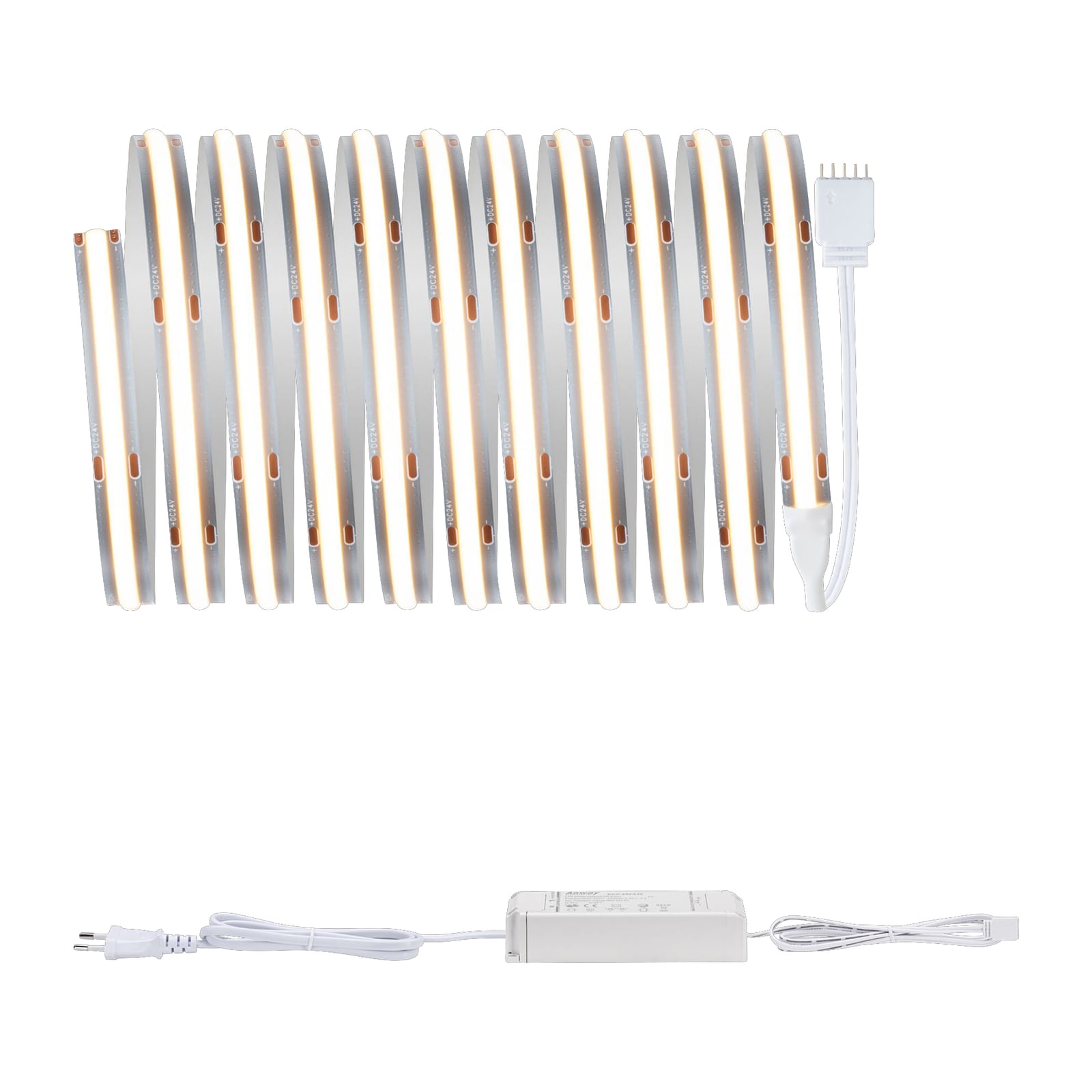 LED-stripe MaxLED 500 COB basissett 3m 18W varmhvit dimbar bakside