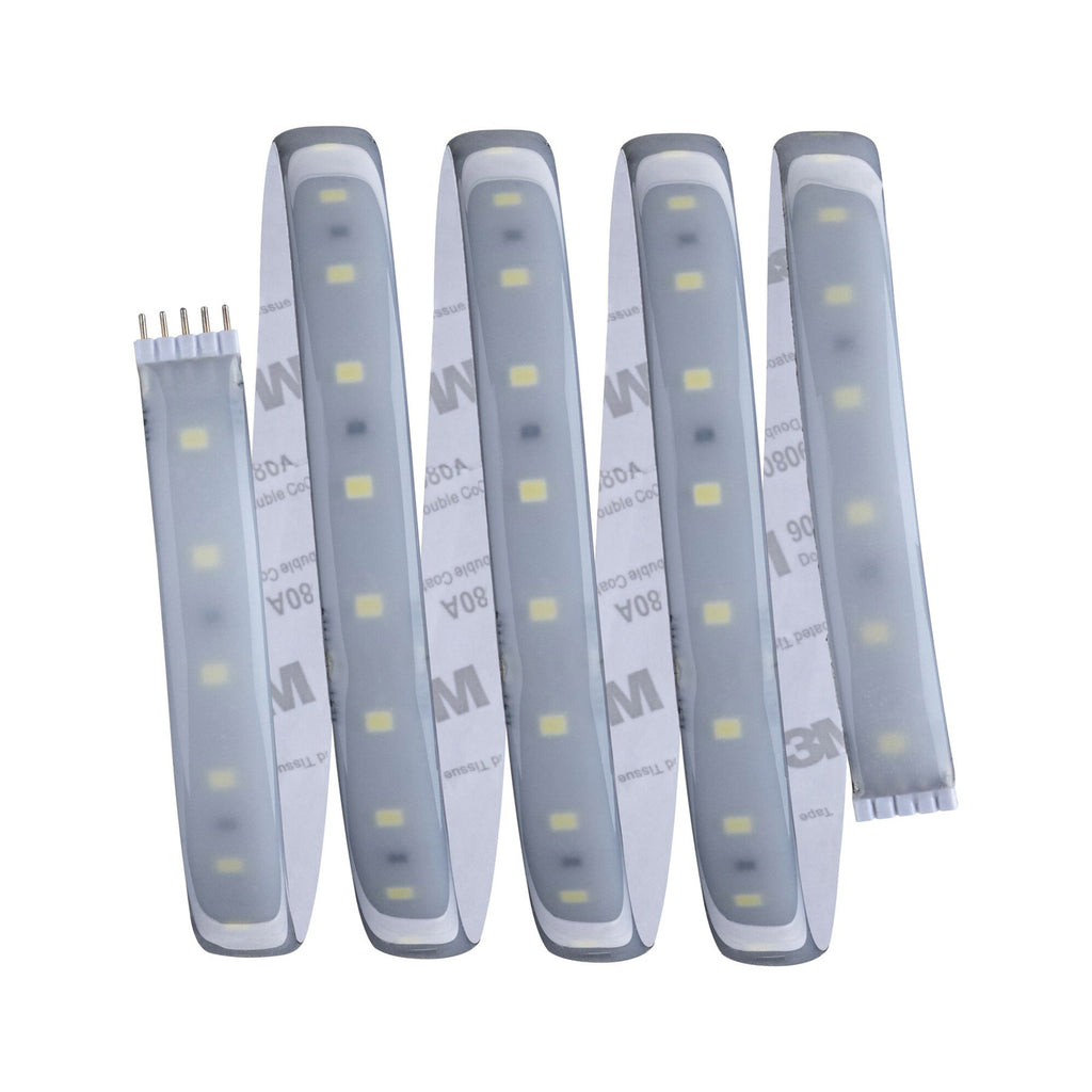 Bakside av LED-stripe MaxLED 500 basissett IP44 1,5 m 6500K dimbar Paulmann med selvklebende materiale