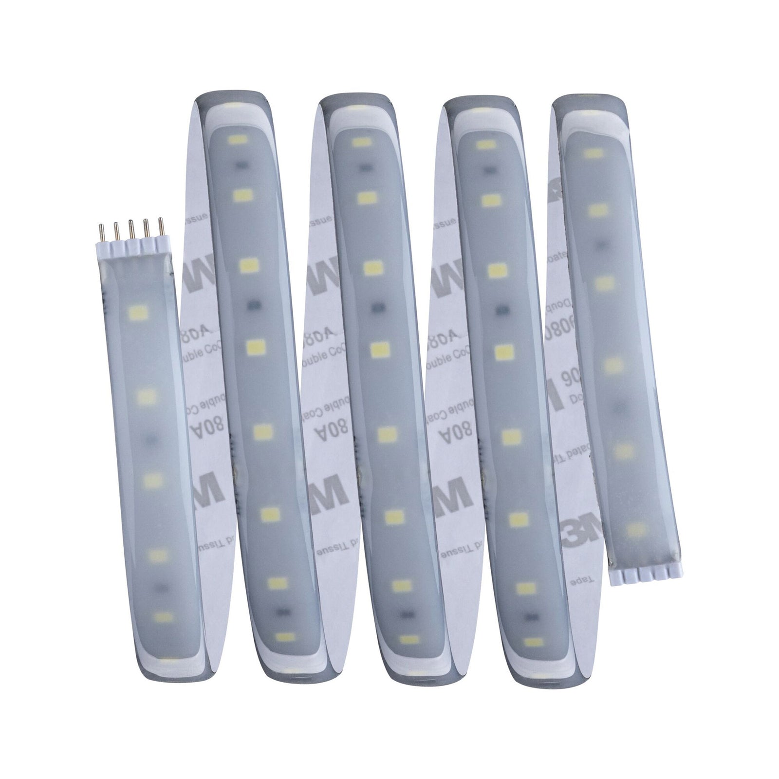 Bakside av LED-stripe MaxLED 500 basissett IP44 1,5 m 6500K dimbar Paulmann med selvklebende materiale