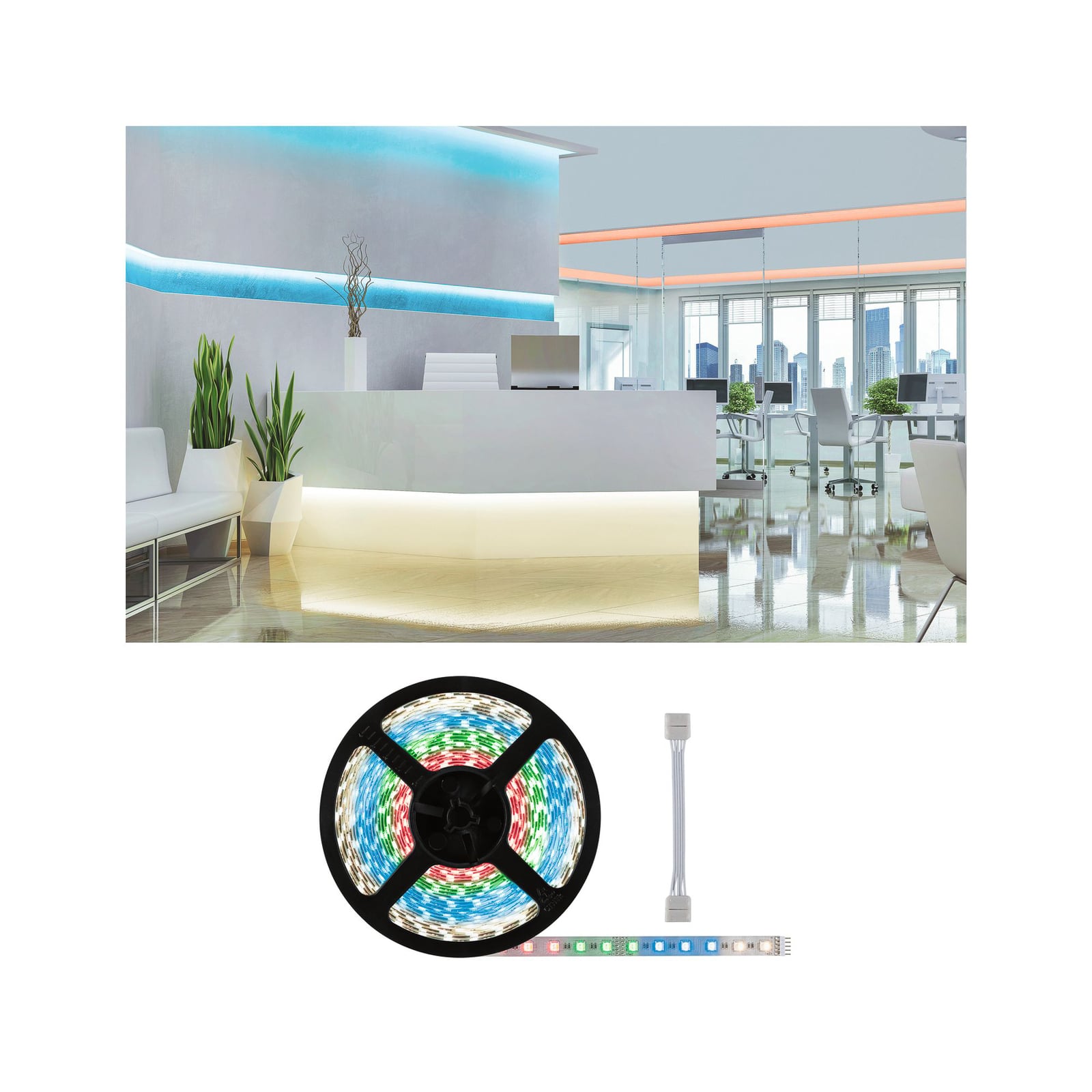 LED-stripe MaxLED 500 RGBW 10 m 72W 3000K forfra
