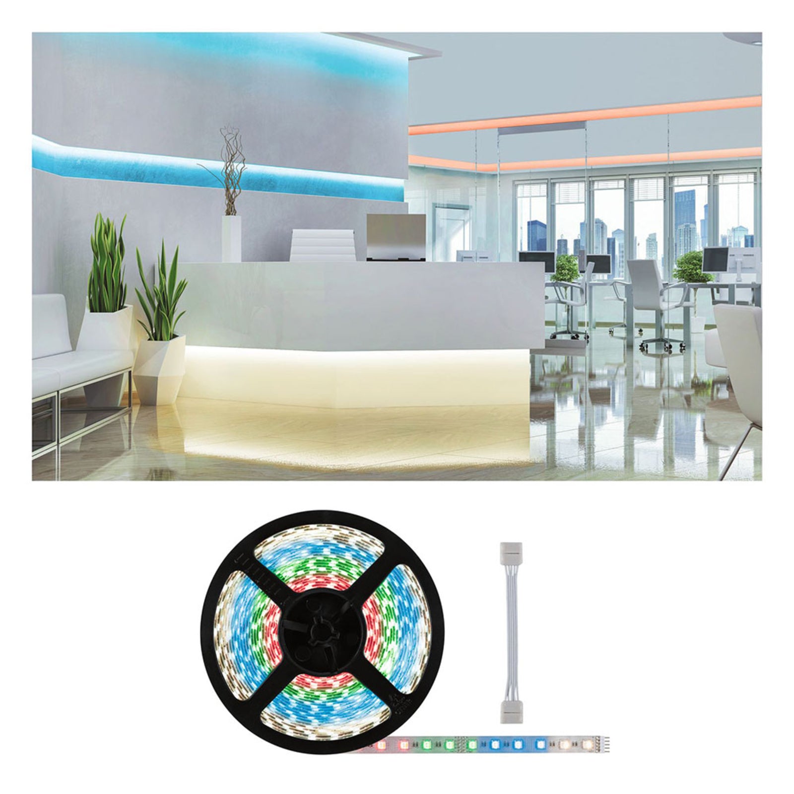 Detalj av LED-stripe MaxLED 500 RGBW 10 m 72W 3000K