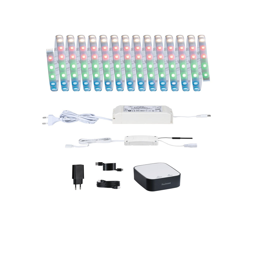 LED-stripe MaxLED 500 RGBW Zigbee 5m IP44 med gateway app-styring